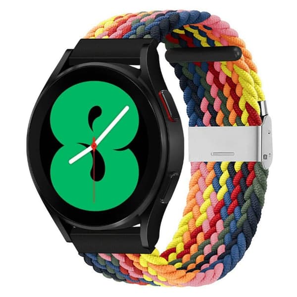 Flettet Elastisk urrem til Samsung Galaxy Watch 4 (40mm) - rainb