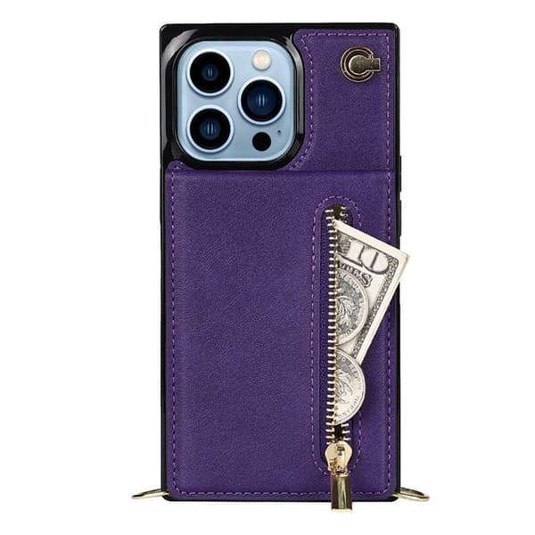 Zipper necklace case till Apple iPhone 14 Pro Max - Lila