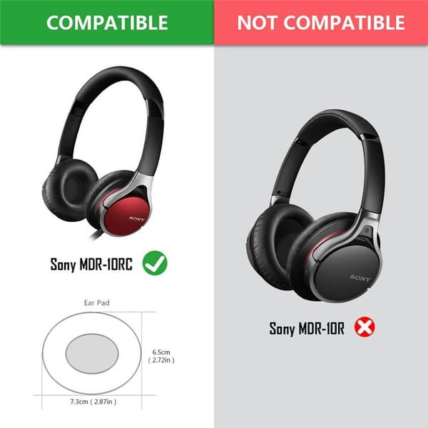 Øreputer til Sony MDR-10RC - Svart