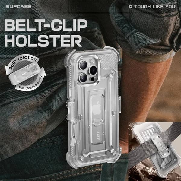 SUPCASE UB Pro kuori Apple iPhone 16 Pro Max - Clear