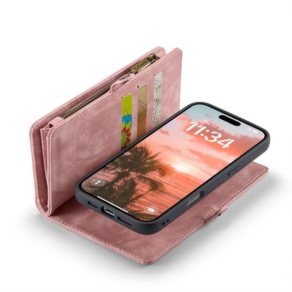 CaseMe mobildeksel 008 8-kort til Apple iPhone 18 Pro - Rosa
