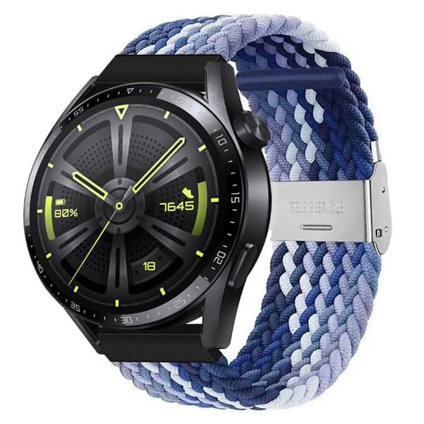 Flettet Elastisk urrem til Huawei Watch GT3 (46mm) - Gradientblu