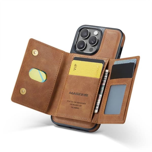 DG-Ming Magking K2 2i1 deksel til Apple iPhone 13 Pro Max - Brun