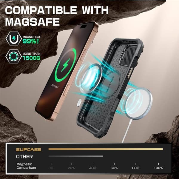 SUPCASE UB Mag XT cover til Apple iPhone 16 Pro Max - Rosegold