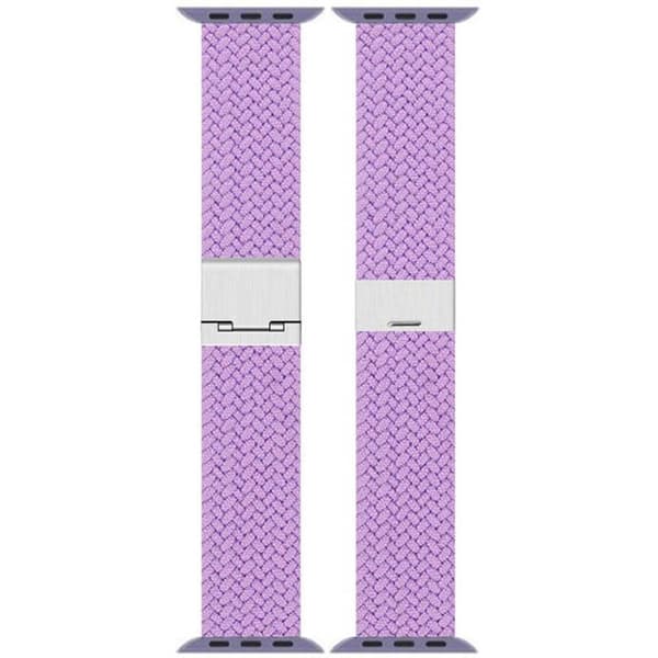 Flettet elastisk urrem til Apple Watch SE 3 (40mm) - Lightpurple