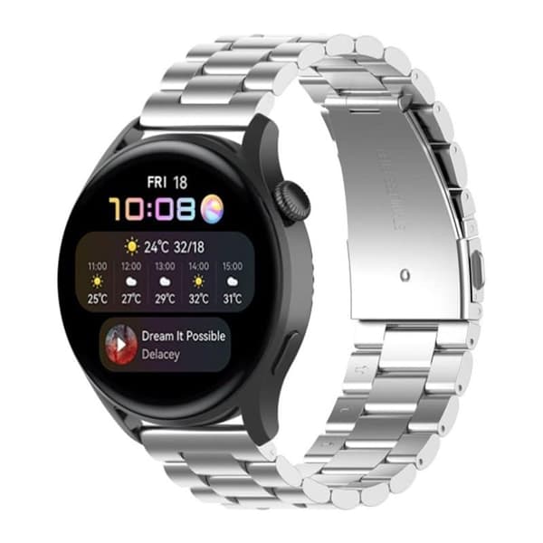 Urrem rustfrit stål til Huawei Watch 3 - Sølv