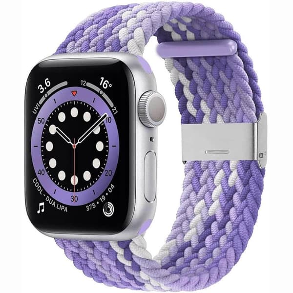 Flettet Urrem til Apple Watch 6 (44mm) - Gradient purple