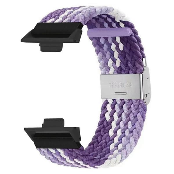 Flettet elastisk urrem til Huawei Watch Fit 4 - Gradient purple