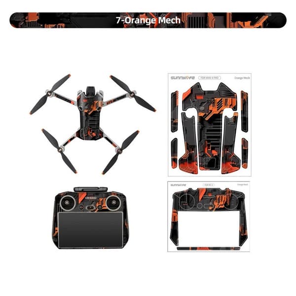 Sunnylife Sticker kit til DJI Mini 4 Pro og til DJI RC 2 -