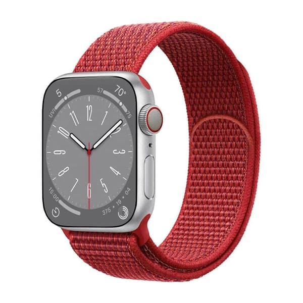Nylon Urrem til Apple Watch 9 (41mm) - Red