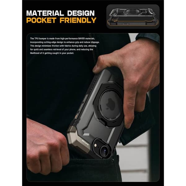 SUPCASE UB Grip cover til Apple iPhone 16e - Sort