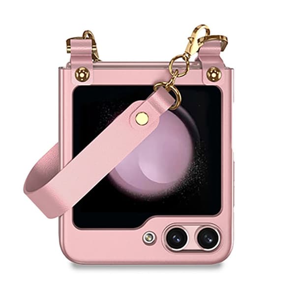 Deksel med håndleddsstropp til Samsung Galaxy Z Flip 5 - Rosa