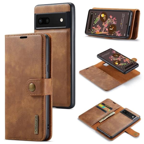 Wallet DG-Ming 2i1 til Google Pixel 8 - Brun