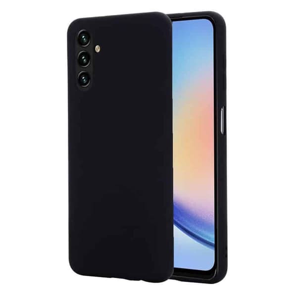 Liquid silikone cover til Samsung Galaxy A24 4G - Sort