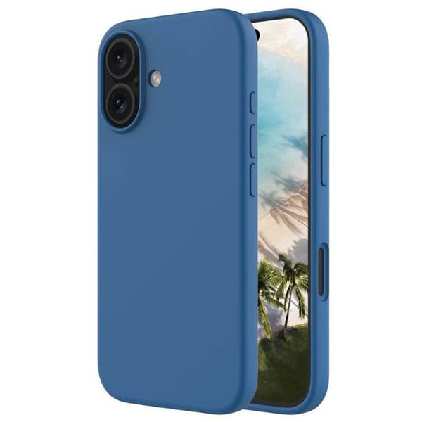 Liquid silikone cover til Apple iPhone 16 - Cobolt Blue