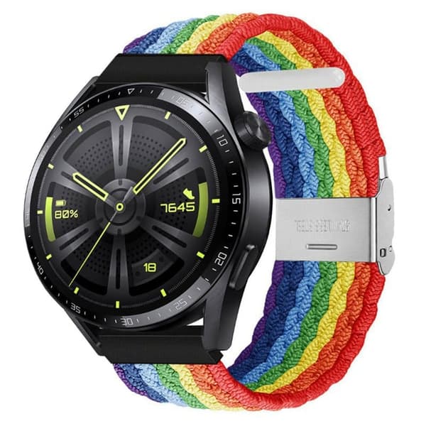 Flettet Elastisk urrem til Huawei Watch GT3 (46mm) - Pride
