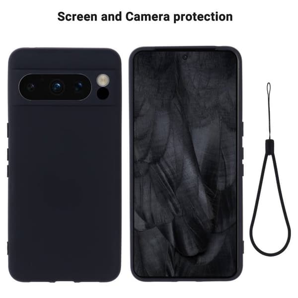 Liquid silikondeksel til Google Pixel 8 Pro - Svart