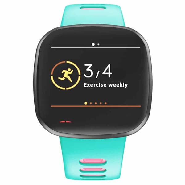Twin Sport urrem til Fitbit Versa 3 - Mint/pink