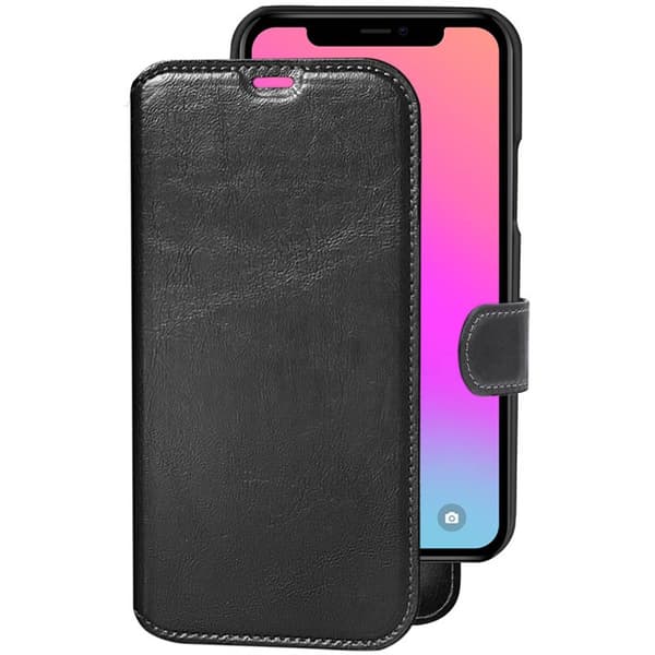 Ohut lompakkokotelo 2i1 Apple iPhone 13 Mini - musta