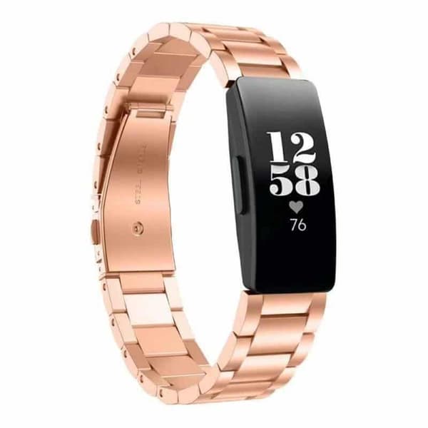 Klokkereim rustfritt stÃ¥l til Fitbit Inspire 3 - Rose