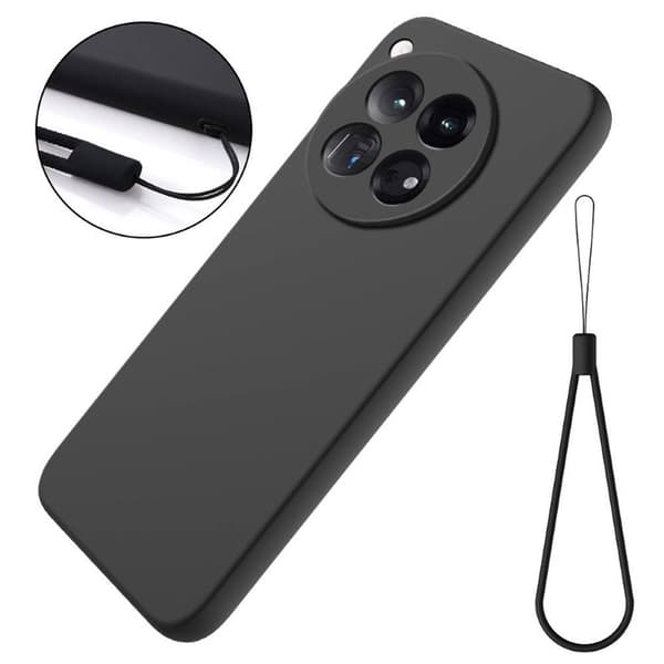 Liquid silikone cover til OnePlus 12R - Sort