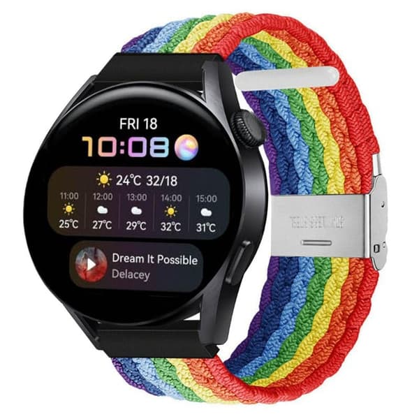 Flettet Elastisk urrem til Huawei Watch 3 (46mm) - Pride