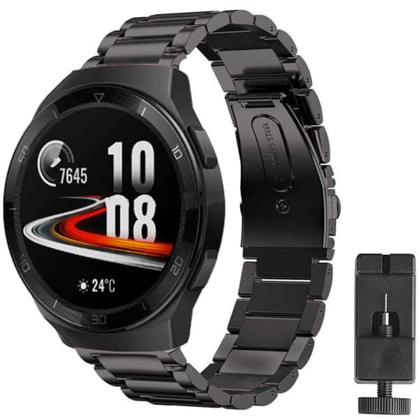 til Huawei Watch GT2e rustfrit stål urrem - sort