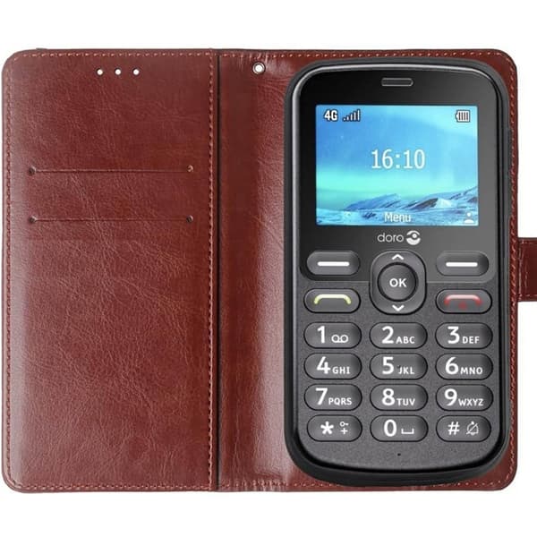 Wallet cover 2-kort til Doro 1880 - Brun