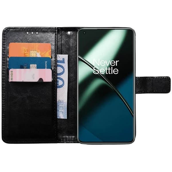 Wallet cover 3-kort til OnePlus 11 - Sort