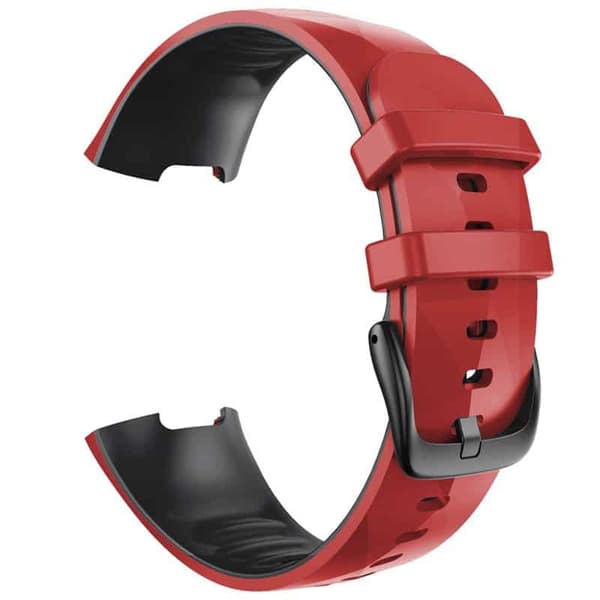 Twin Sport urrem til Fitbit Charge 3- RÃ¸d/sort