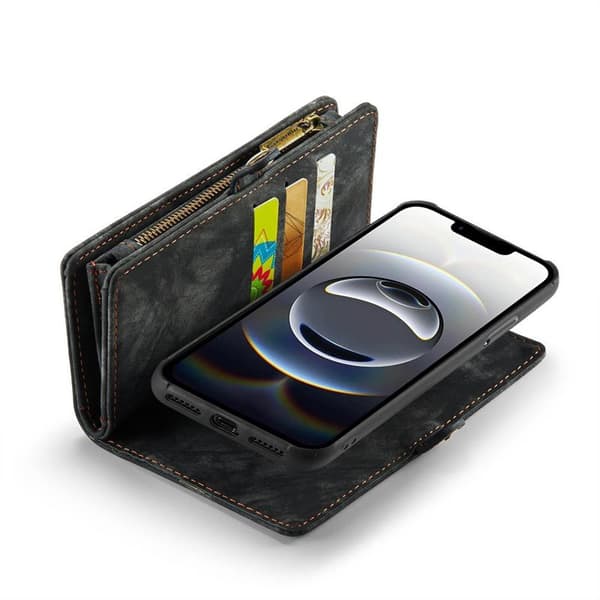 CaseMe mobilcover 008 8-kort til Apple iPhone 17e - Sort/grå