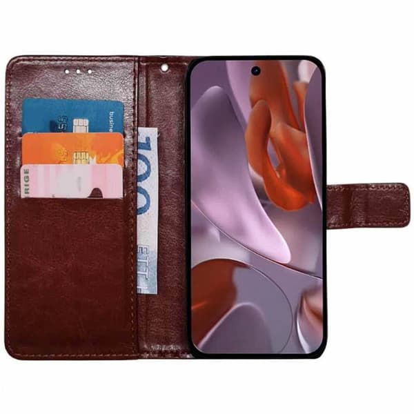 Wallet cover 3-kort til Google Pixel 10a - Brun