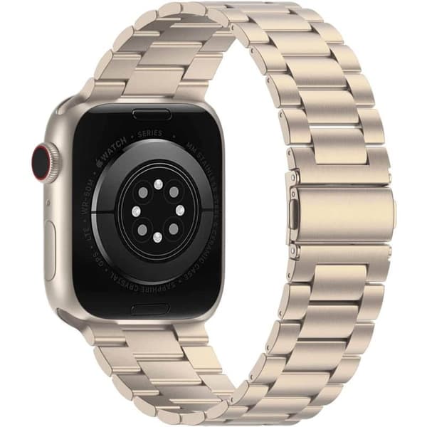 Urrem rustfrit stÃ¥l til Apple Watch 9 (45mm) - Starlight