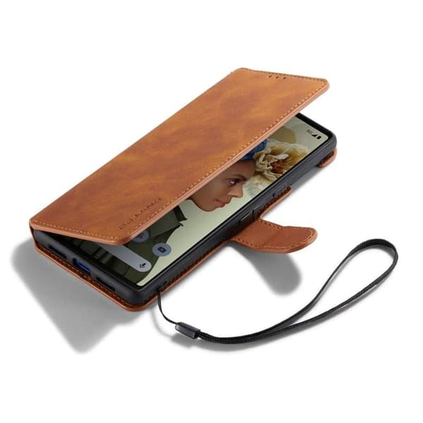 DG-Ming Wallet cover 3-kort til Google Pixel 6 Pro - Brun