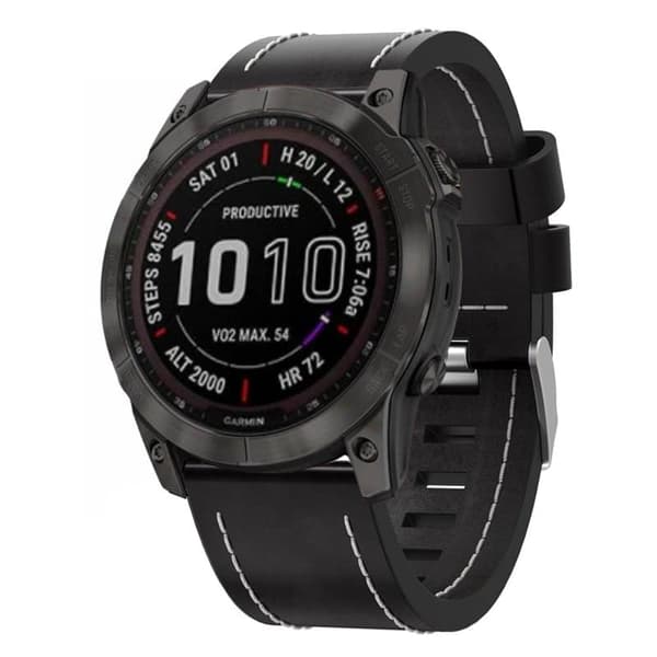 LÃ¦der urrem easyfit til Garmin Fenix 7X - Sort