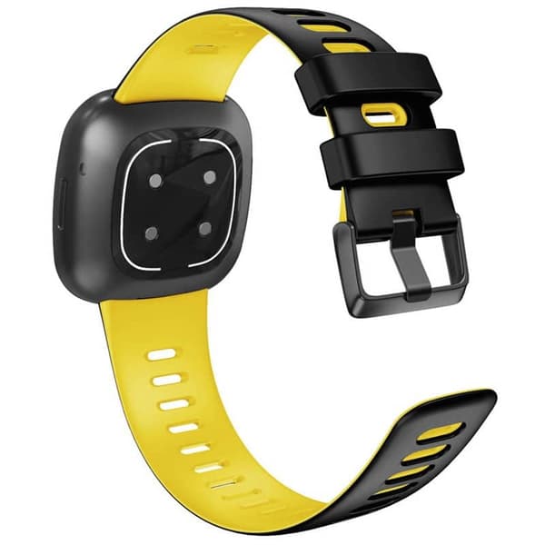 Twin Sport urrem til Fitbit Versa 3 - Sort/gul