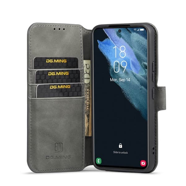 DG-Ming Lommebokdeksel 3-kort til Samsung Galaxy S22 Plus - Grey