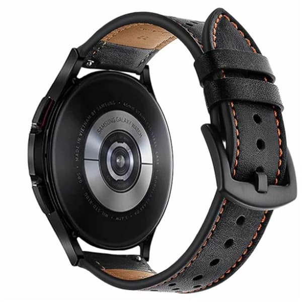 LÃ¦derurrem til Samsung Galaxy Watch 6 (44mm) - Sort
