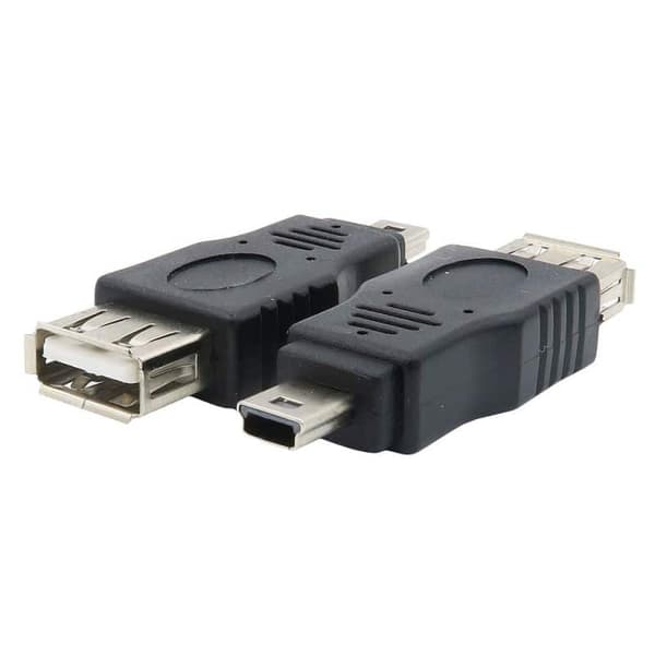 Adapter USB-A hun til USB Mini-B han