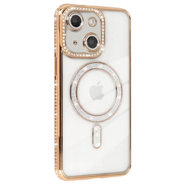 Diamond bling MagSafe deksel til Apple iPhone 14 - Gold