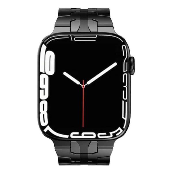 Iron Man Rustfrit Stål Urrem til Apple Watch 7 (41mm) - Sort