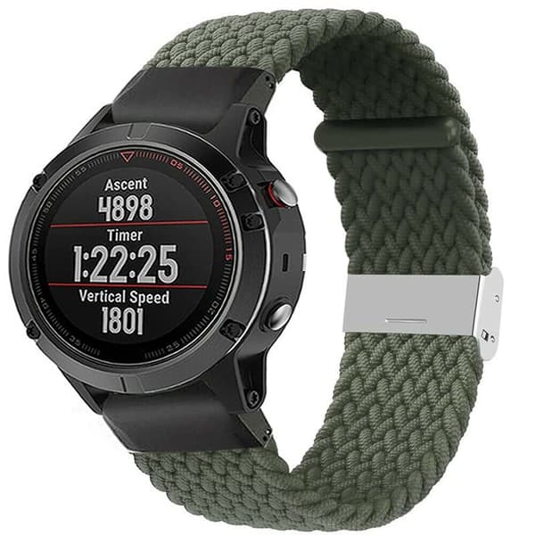 Flettet Urrem til Garmin Fenix 5X - Army
