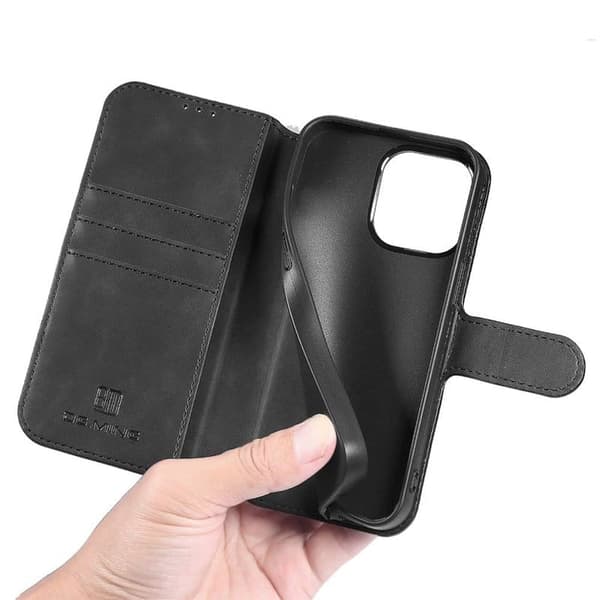 DG-Ming Wallet cover 3-kort til Apple iPhone 14 - Sort