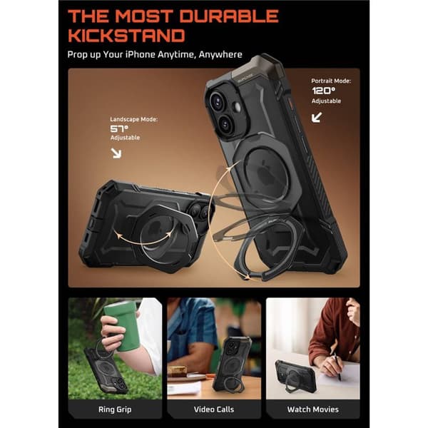 SUPCASE UB Grip cover til Apple iPhone 17 - Black