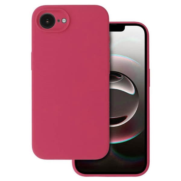 Silicone Lite Case til Apple iPhone 16e - Crimson red