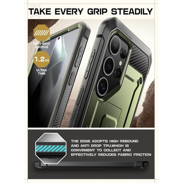 SUPCASE UB Pro 2-set til Samsung Galaxy S25 Ultra - Guldan