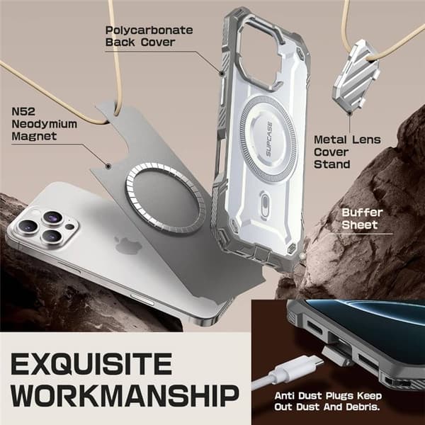 SUPCASE UB Mag XT cover til Apple iPhone 16 Pro - White