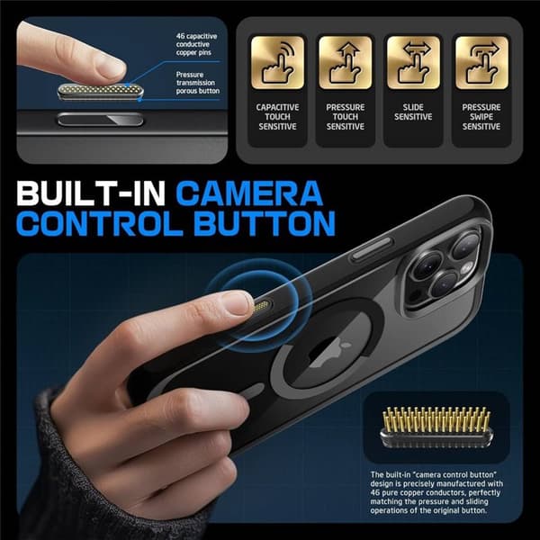 SUPCASE UB Mag Stand cover til Apple iPhone 16 Pro Max - Sort