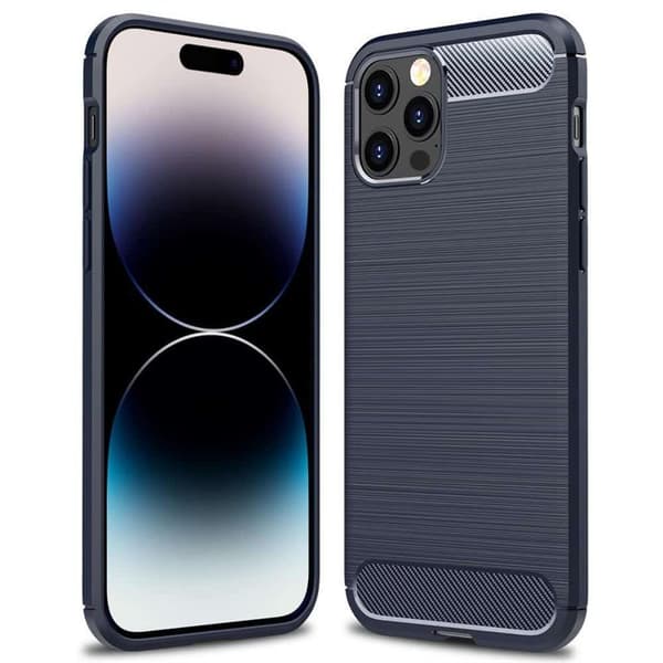 BÃ¸rstet silikone cover til Apple iPhone 16 Pro - BlÃ¥