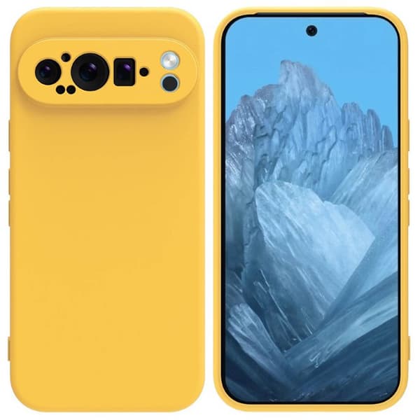 Liquid silikone cover til Google Pixel 9 Pro - Gul